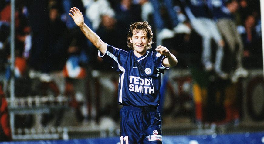Maillot Montpellier MHSC 2001/02 – Franck Silvestre – Nike – Porté Domicile